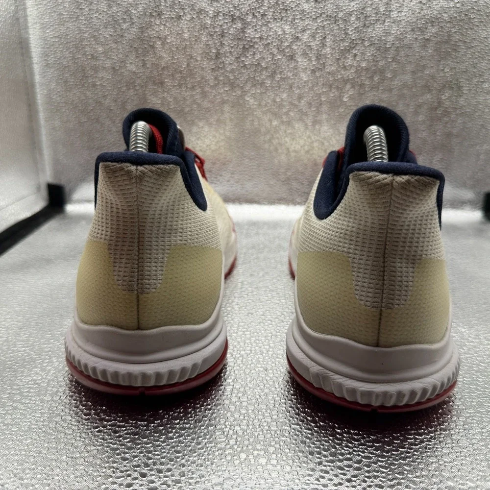 Size 9 Adidas USA White/Collegiate Navy/Power Red Womens Volleyball Shoes EF0131